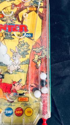 LITTLE HUNTER PINBALL GAME, SQUARE IT, AND CAST IRON COWBOY PEICES