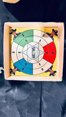 LITTLE HUNTER PINBALL GAME, SQUARE IT, AND CAST IRON COWBOY PEICES