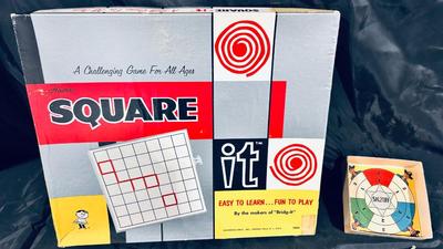 LITTLE HUNTER PINBALL GAME, SQUARE IT, AND CAST IRON COWBOY PEICES