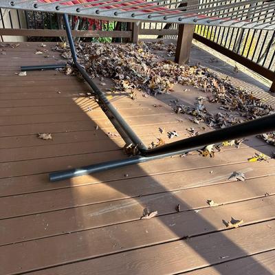 Sale Photo Thumbnail #635: Hammock with Metal Frame
Has been kept on a covered outdoor porch, great condition. Heavy frame.