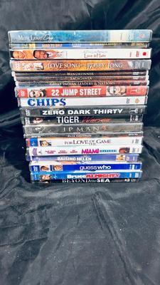AN ASSORTMENT OF DVDS
