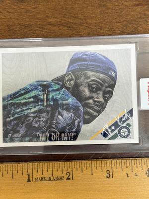 Sale Photo Thumbnail #7: Topps Project 70 Baseball Collectible: Ken Griffey, Jr. "My Oh My" - The Kid Seattle Mariners in a sealed plastic case.
