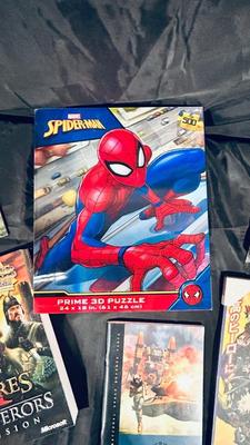 SUPER HERO STUFF AND COMPUTER GAME AND GAME BOOKS, STAR WARS MOVIE