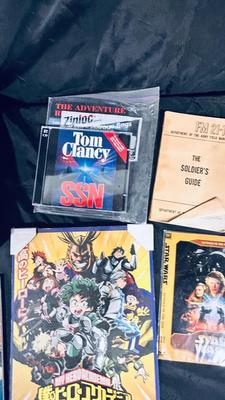 SUPER HERO STUFF AND COMPUTER GAME AND GAME BOOKS, STAR WARS MOVIE