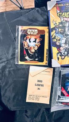 SUPER HERO STUFF AND COMPUTER GAME AND GAME BOOKS, STAR WARS MOVIE
