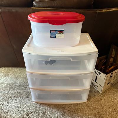 Sale Photo Thumbnail #703: 2 Sterilite Storage Containers