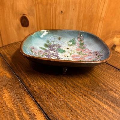 Sale Photo Thumbnail #742: Pottery Floral Dish by Chelsea Pottery England
Approx. 9" square, no chips
