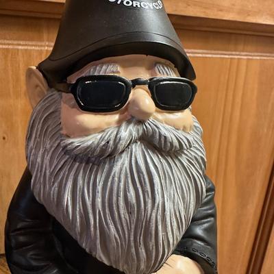 Sale Photo Thumbnail #753: Pair of Harley Davidson Gnome Figurines 11" tall