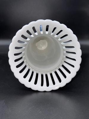 Blue & White 12” Vase - Reticulated Fluted