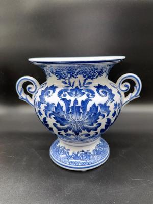 Blue and White Vase 8”