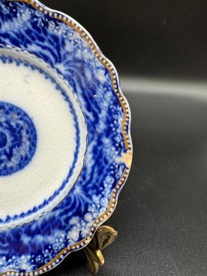Antique Flo Blue English Saucer