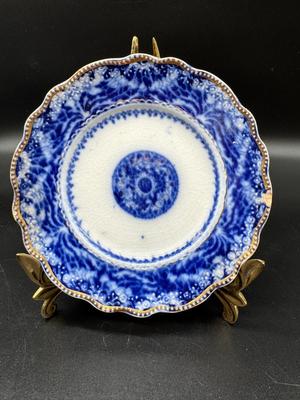Antique Flo Blue English Saucer