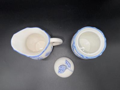 Portmeirion Studio “Fleur” Floral Creamer and Lidded Sugar