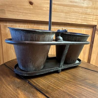 Sale Photo Thumbnail #816: Metal Bathroom Accessory with Removable Cups