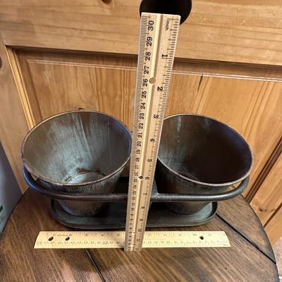 Sale Photo Thumbnail #818: Metal Bathroom Accessory with Removable Cups