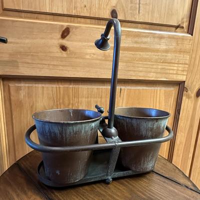 Sale Photo Thumbnail #817: Metal Bathroom Accessory with Removable Cups