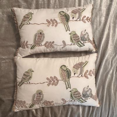 Sale Photo Thumbnail #224: Two Pier 1 Imports Birds Throw Pillows