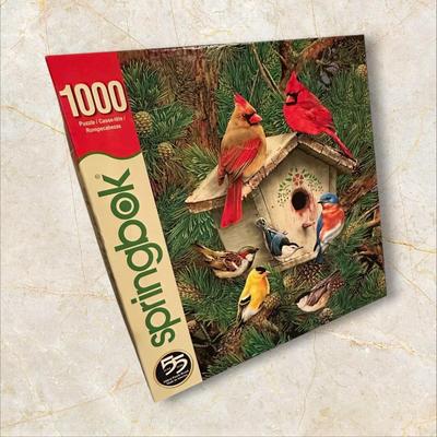 Sale Photo Thumbnail #889: Box of Puzzles, 1 Sealed
Moon Cabin Retreat is sealed and has 1000 wood pieces.