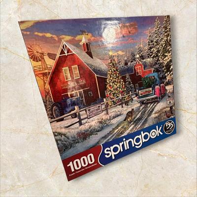 Sale Photo Thumbnail #888: Box of Puzzles, 1 Sealed
Moon Cabin Retreat is sealed and has 1000 wood pieces.