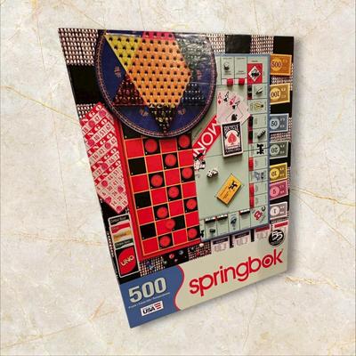 Sale Photo Thumbnail #887: Box of Puzzles, 1 Sealed
Moon Cabin Retreat is sealed and has 1000 wood pieces.