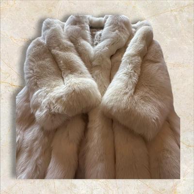 Sale Photo Thumbnail #38: White Jacket Length Mink Coat Bill Blass/SCF Furs
Elizabeth B. Messick Embroidered in Lining
33" Long
Size ?
