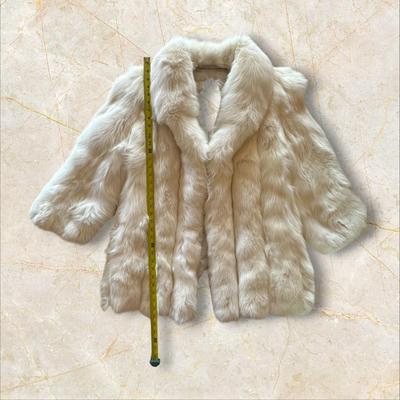Sale Photo Thumbnail #36: White Jacket Length Mink Coat Bill Blass/SCF Furs
Elizabeth B. Messick Embroidered in Lining
33" Long
Size ?