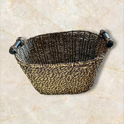 Sale Photo Thumbnail #919: 2 Woven Baskets with Handles