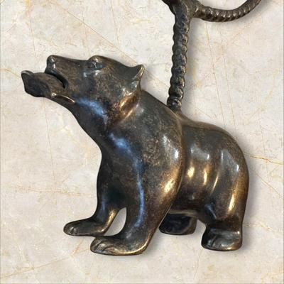 Sale Photo Thumbnail #934: Heavy Metal Bear Vanity Mirror (back of mirror is cracked)