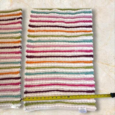 Sale Photo Thumbnail #942: 2 Popcorn Colorful Rug Mats by Allure Bath Fashions
One is torn a bit on the end as shown.