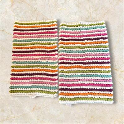 Sale Photo Thumbnail #936: 2 Popcorn Colorful Rug Mats by Allure Bath Fashions
One is torn a bit on the end as shown.