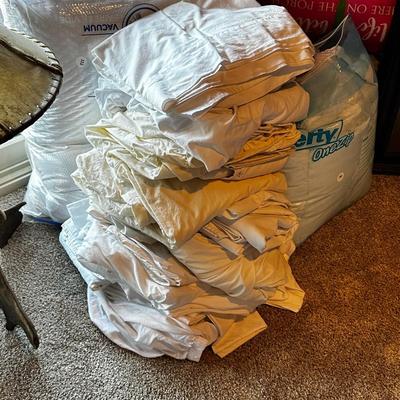 Sale Photo Thumbnail #952: Mixed Size Complete Sheet Sets- Twin, Queen, and King, Creme and White Colored