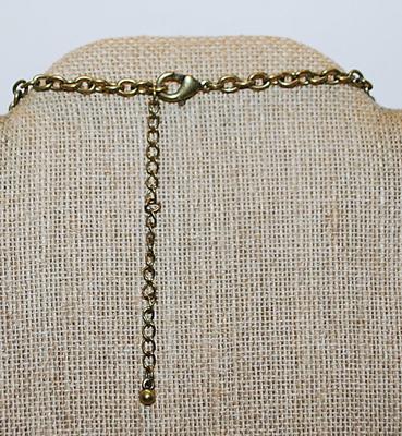 Beautiful 5 "Piece" NECKLACE with Multi-Color Shapes, Stones, Flowers, Teardrops & Circles on a Gold Tone Chain and Lobster...