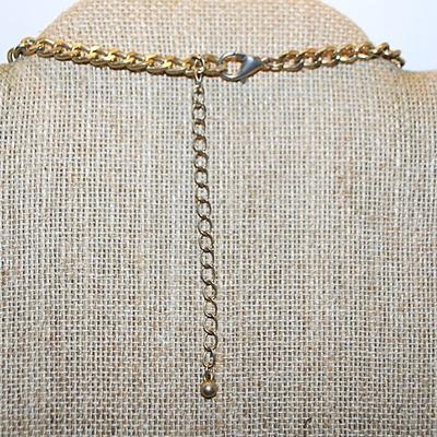 Very Pretty Robin's Egg BLUE NECKLACE with 5 "Flowers" and Triple Metal Dangles and Gold Tone Chain and Lobster Clasp...