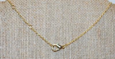 Silver "Outhouse" PENDANT (¾" x ¼") on a Gold Tone Adjustable Necklace Chain 18-14" L