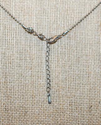 Vintage Style Bejeweled SANDAL PENDANT (1") on a Silver Tone Necklace Chain 15" L