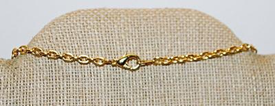 Red & White ANCHOR CROSS PENDANT (2" x 1½") NECKLACE with Gold Tone Chain and Lobster Clasp 34" L