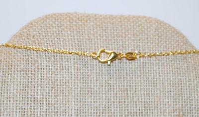 CLOSED Book PENDANT (1" x 1") on a Gold Tone Necklace Chain 18" L