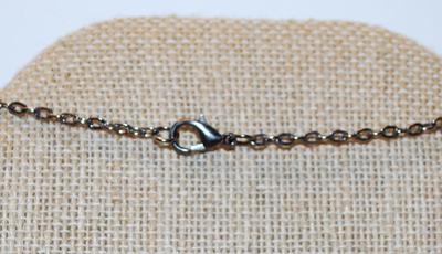 Graphic Designed Round Silver Tone Locket PENDANT (¾" Diam.) on a Dark Necklace Chain 19" L