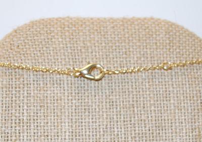 Brass Tone Bird Wing PENDANT (2" x ½") on a Gold Tone Adjustable Necklace Chain 14"-18" L