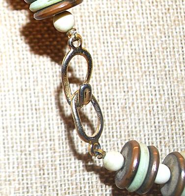 VINTAGE Unique & Colorful "Candy Wafers" Necklace (30" Long x Wafers ¾" Circ.) with Hook & Eye Clasp