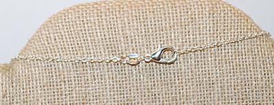 Metal Silver Tone CROSS with a Down Curved Cross-Brace & a Silver Tone Necklace Chain 17" L