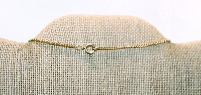 VINTAGE Deep Green "Marble" Style CROSS (1½" x ¾") on a Gold Tone Necklace Chain 24" L