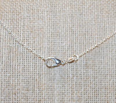 Clear Acrylic Cross PENDANT (¾" x ¾") on a Silver Tone Necklace Chain 18" L