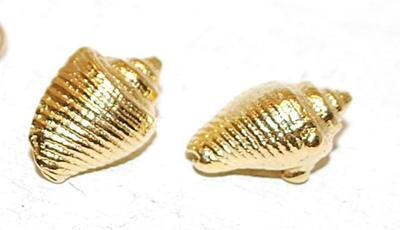 Set of 4 Charms (½") --Totem Pole Art & Shells (NO Holes -- for Crafting)