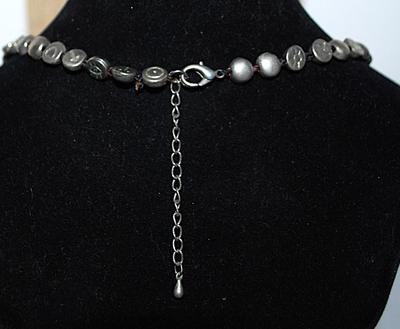 Half Globes NECKLACE with Imprinted Assorted Hearts, Stars, Letters, Arrows & Symbols with a Lobster Clasp 16" L