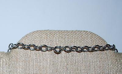 Long WRAP-AROUND Silver Colored NECKLACE with "Ball & Silver Strips"" Accents 50" L