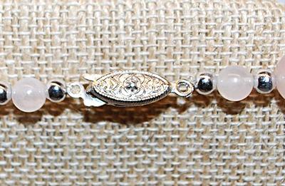 PINK GLOBES NECKLACE with Silver Tone Accents and a Decorative Oval Snap Clasp 24" L