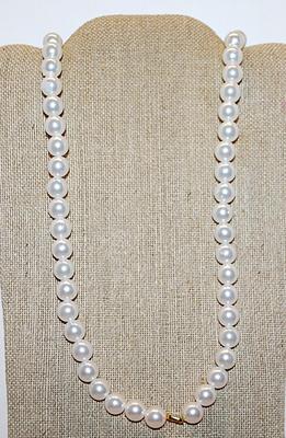 Showy Holiday Style NECKLACE - Marked "Annex Accents" with Green, Gold & Purple Accents and White Globes and Hallmark...