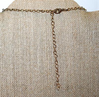 Crackled Blue JADE Style WRAP-AROUND NECKLACE with 3 SWIVEL OVALS Gold Colored DANGLE and Globe Accents on a Gold Chain and Lobster Clasp...