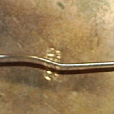 Beautiful Vintage "Made in Italy" BROOCH (1¾" x 1¼") with Border Blue Accent Circles & Flower Bouquet Center Made...